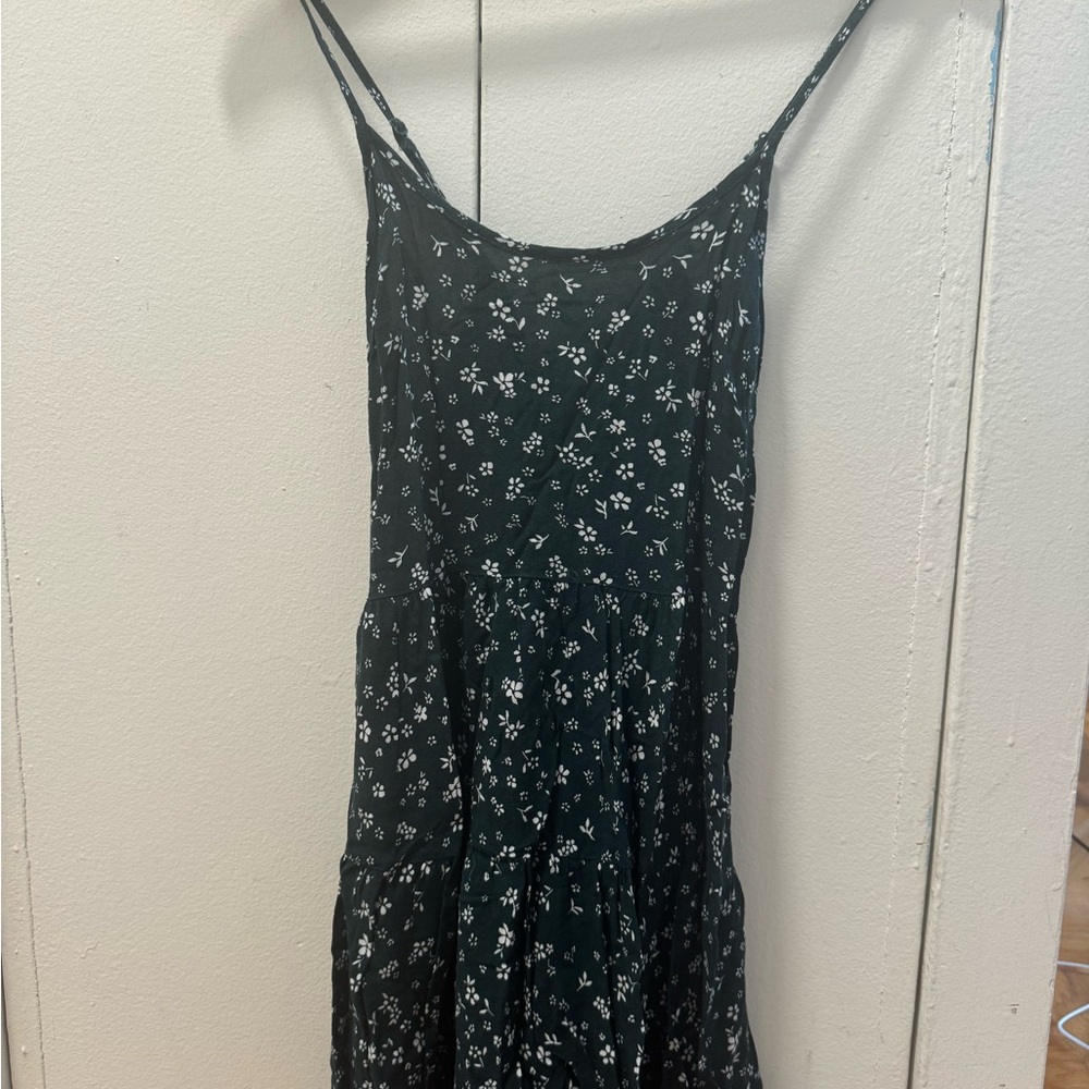 PacSun Green Floral Strappy Mini Dress